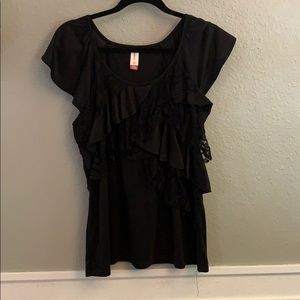 XL black casual dress shirt